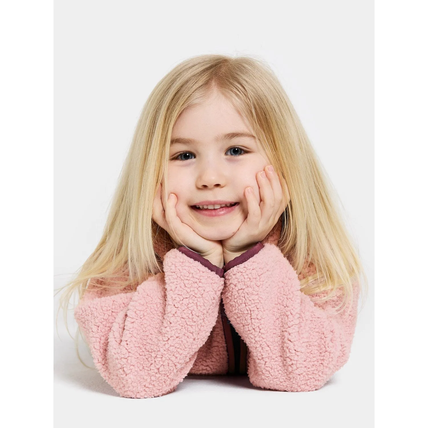 Didriksons Dusty Pink Gibbs Kids Fullzip Fleece Jacket 2 Fashion Style Casual Style