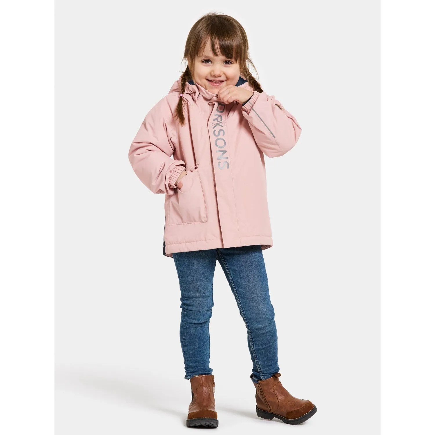 AntiPilling Surface Finish size - inclusive Didriksons Dusty Pink Talvi Kids Jacket