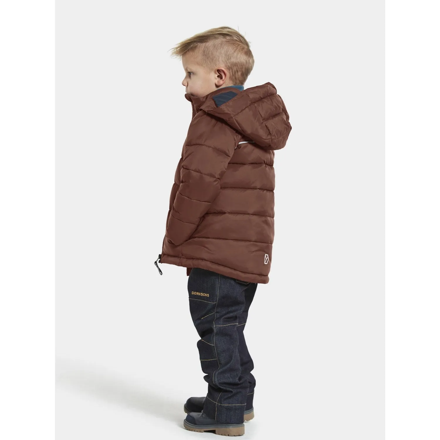 Didriksons Earth Brown Rodi Kids Jacket French-Cuff Zip-Closure
