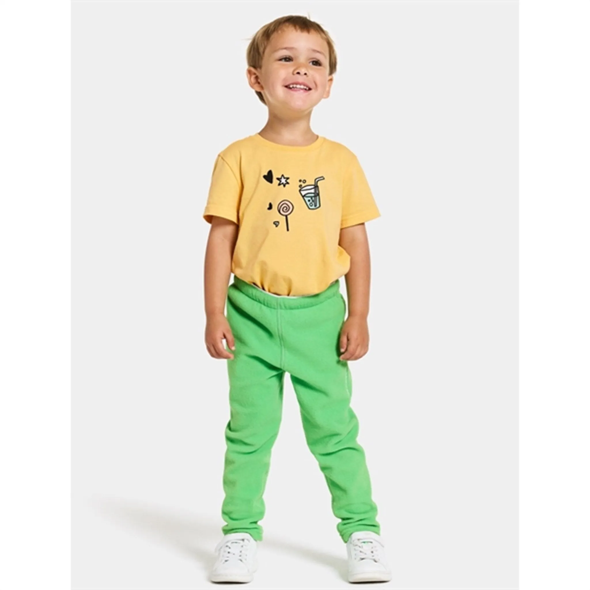Chilly Mornings Didriksons Frog Green Monte Kids Fleece Pants