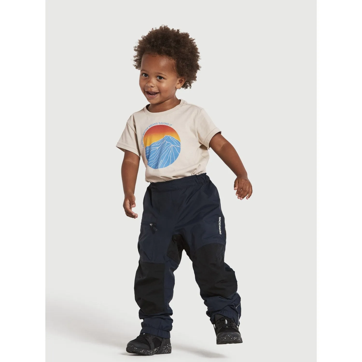 Didriksons Navy Dusk Kids Pants Wrinkle Resistant