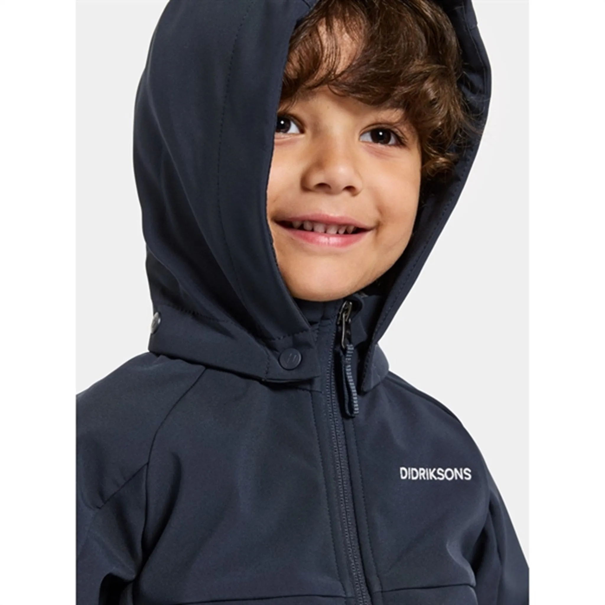 Didriksons Navy Troel Kids Jacket Padded collar