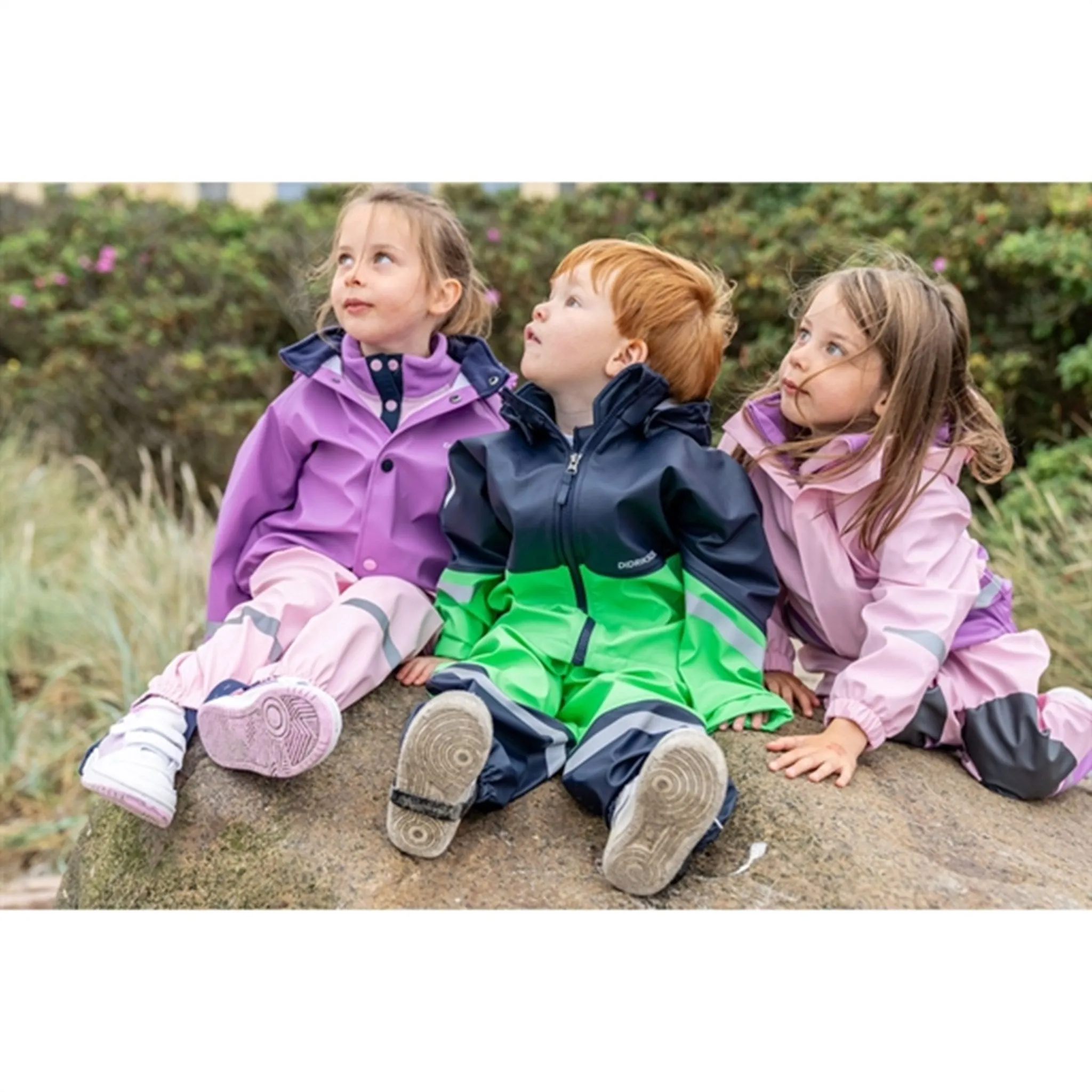 Weather Essential Cold Day Outfit Didriksons Navy Waterman Kids Rainwear