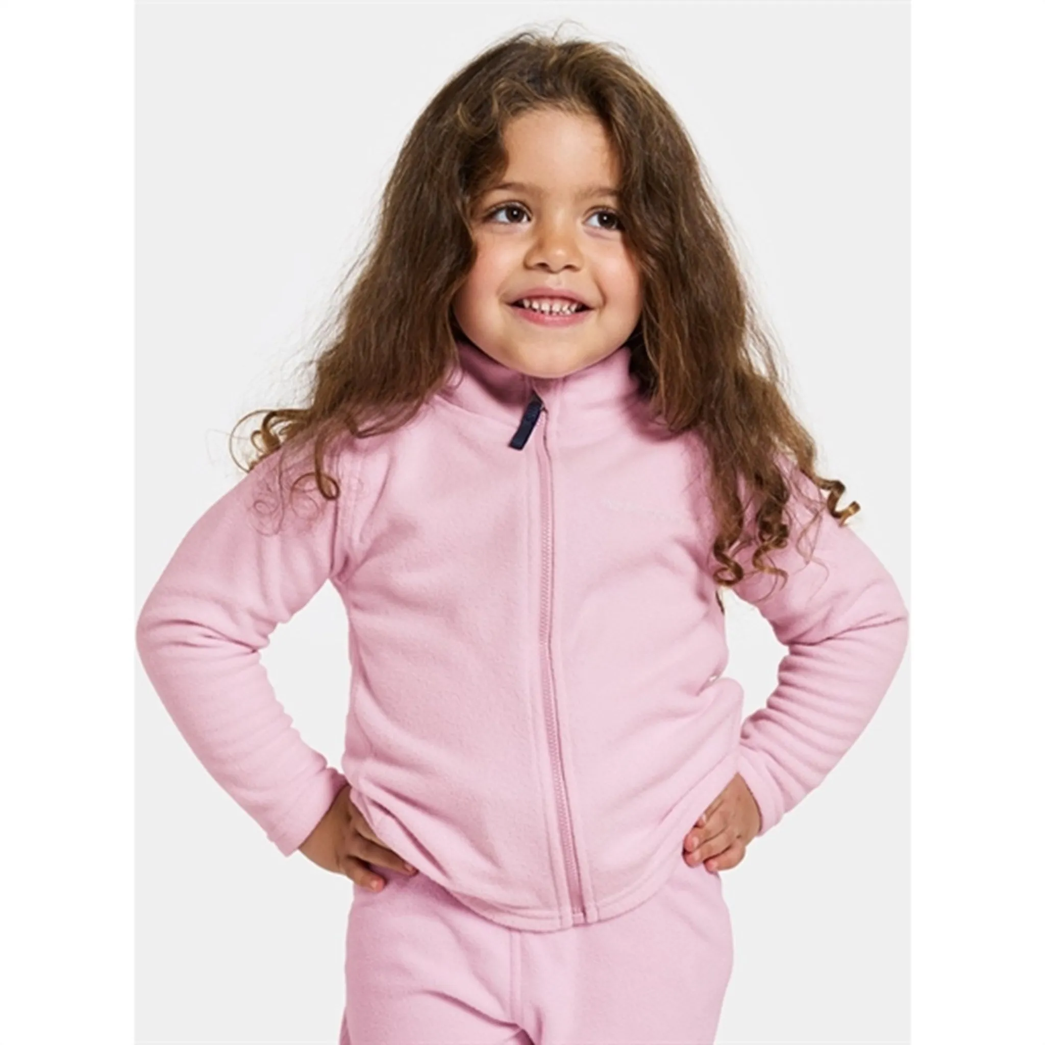 Fall Ready Didriksons Orchid Pink Monte Kids Fleece Cardigan