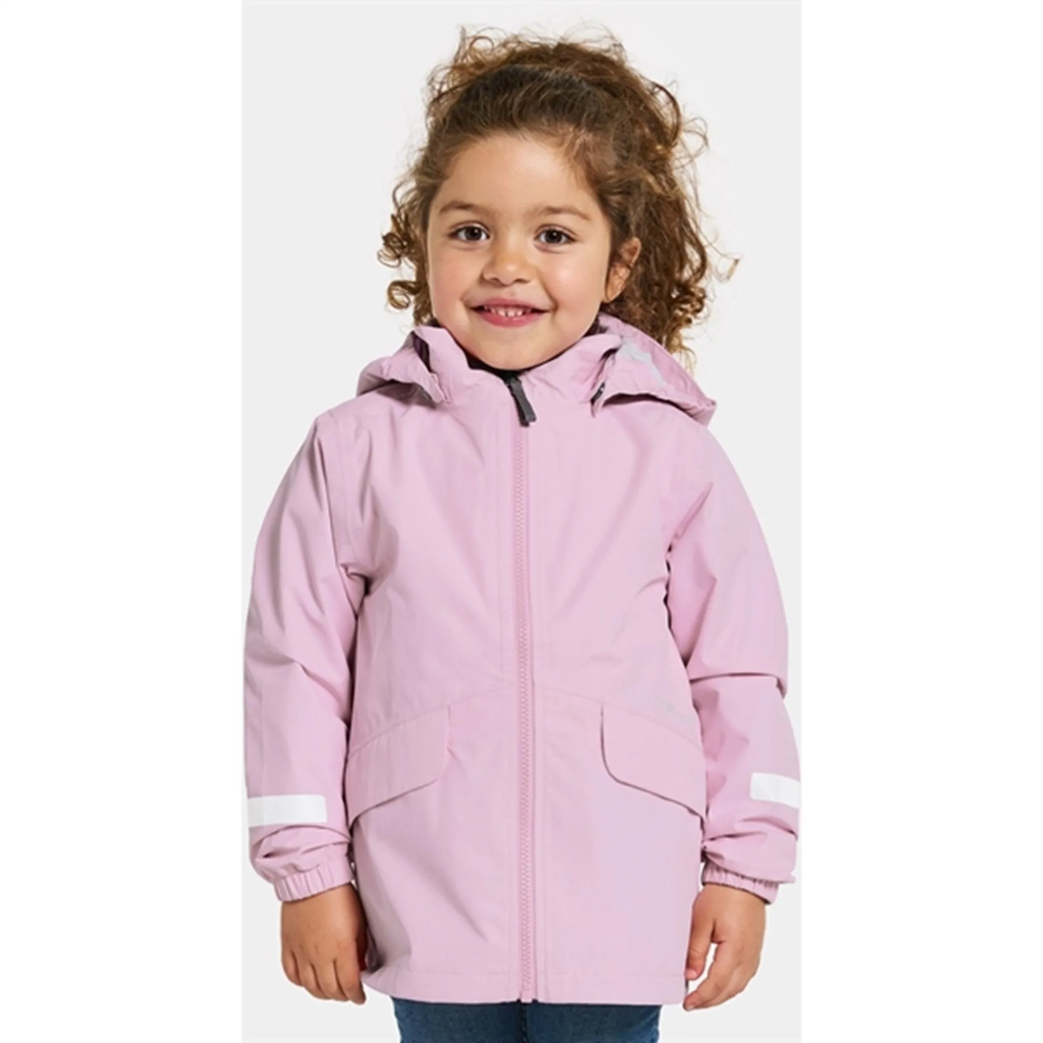 Zip-up polka dotted Didriksons Orchid Pink Norma Kids Jacket