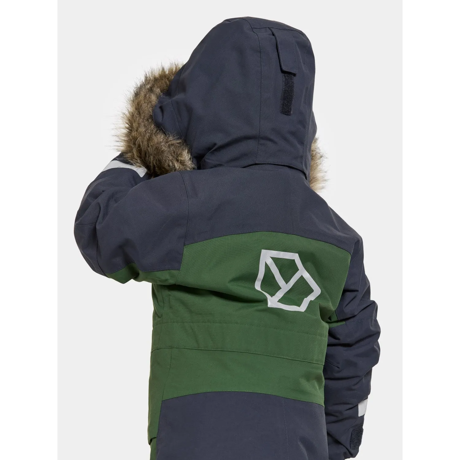 Stud-Detail Didriksons Pine Green Bj?rven Kids Coverall 12