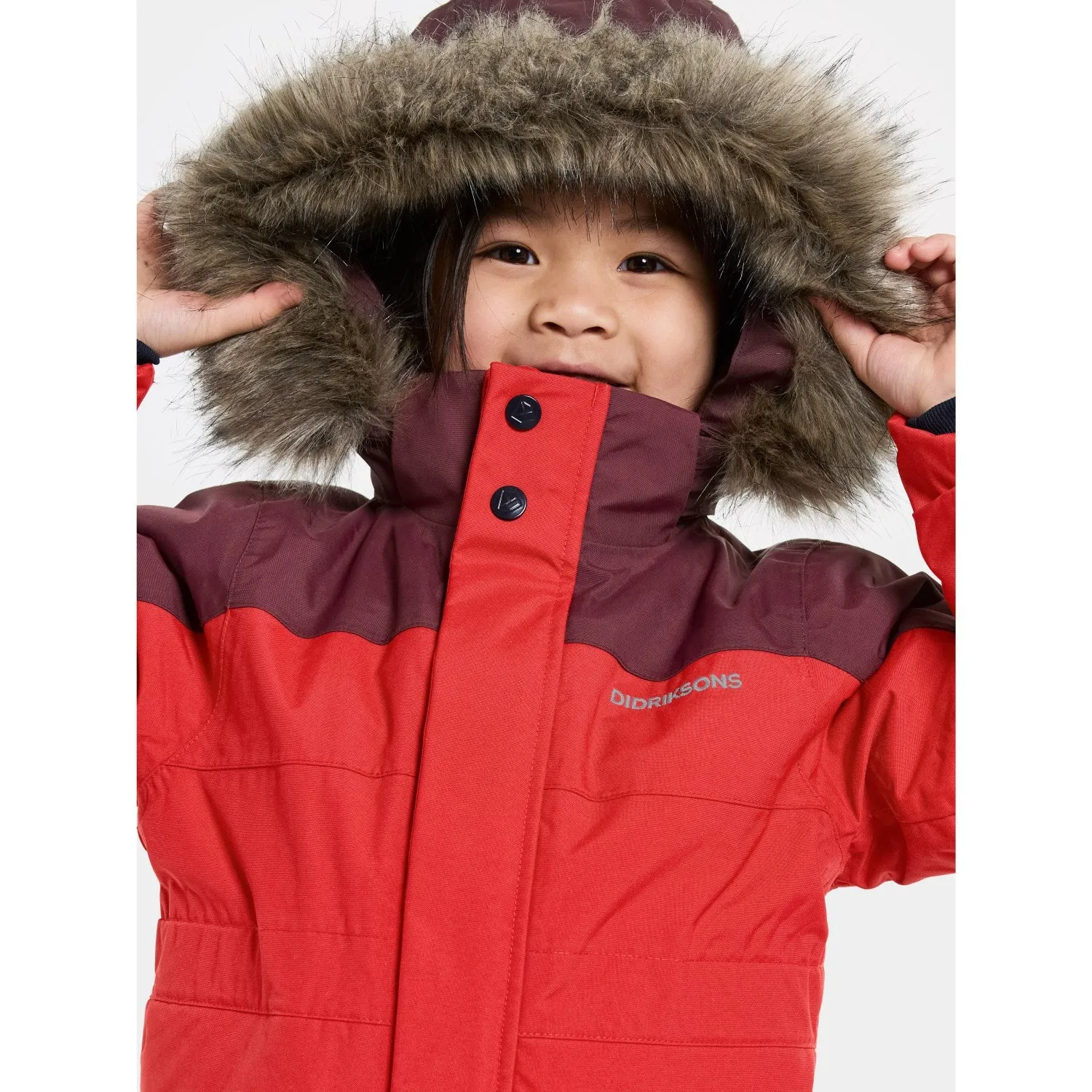 Didriksons Pomme Red Bj?rven Kds Cover 4 Feminine button-down shirt Special-Edition