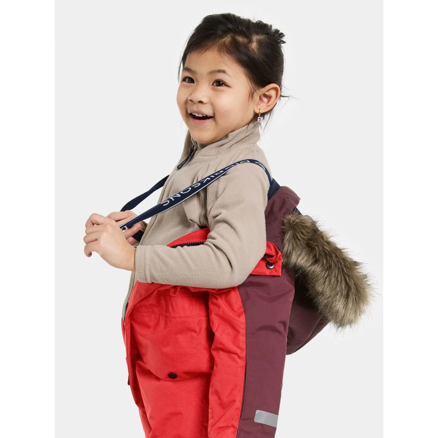 Didriksons Pomme Red Bj?rven Kds Cover 4 Linen-Blend