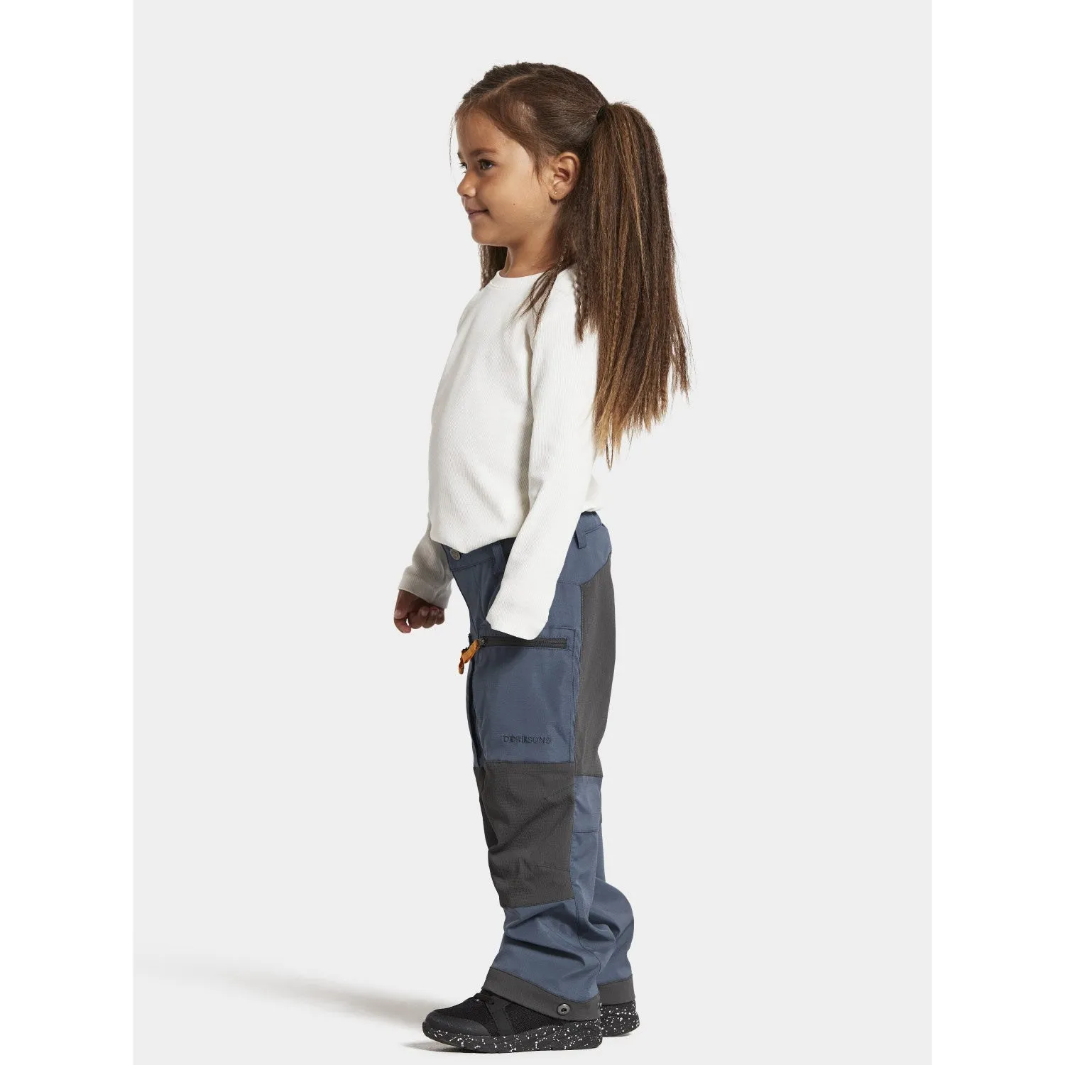 Smooth Fabric Didriksons True Blue Kotten Kids Pants