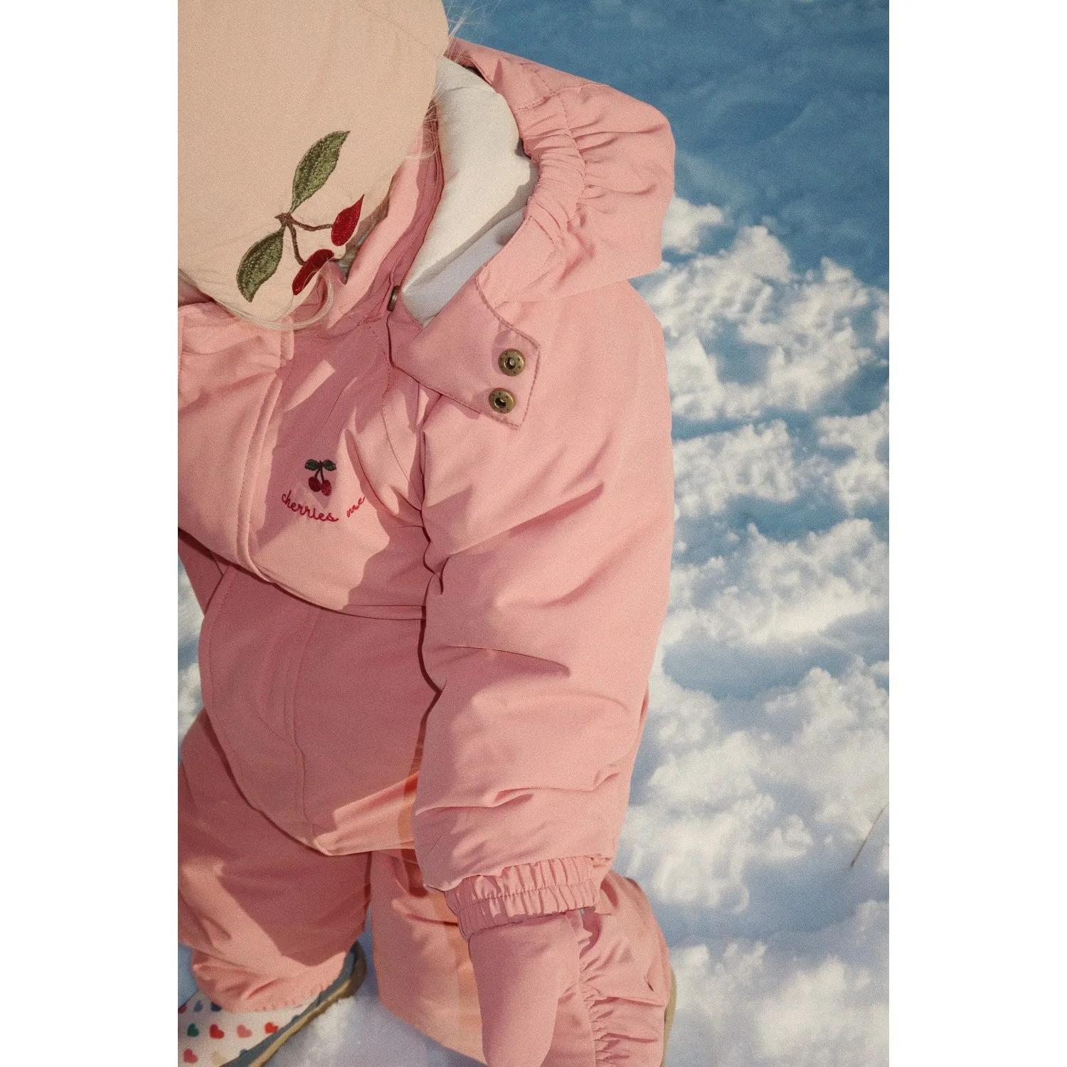 Konges Sl?jd Desert Sand Nohr Snowsuit Solid Shirred-Detail