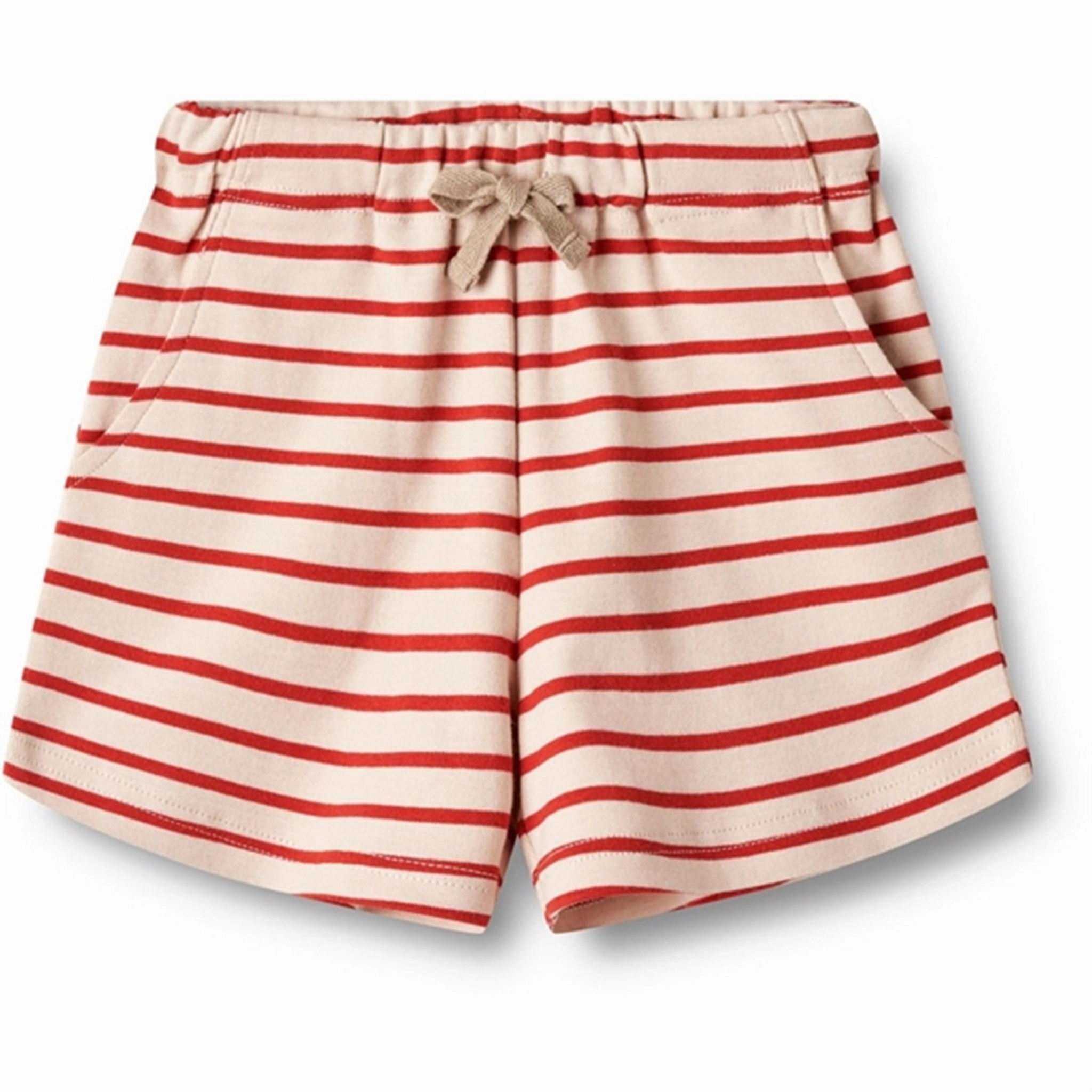 Wheat Red Stripe Jersey Shorts Kalle Comfortable Waistband
