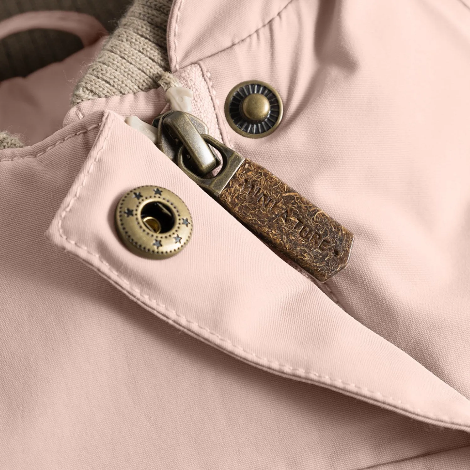 Mini A ture Adobe rose Wang Fleece Winter Jacket m. Fur Collapsible Hood Structure AbrasionResistant Edging