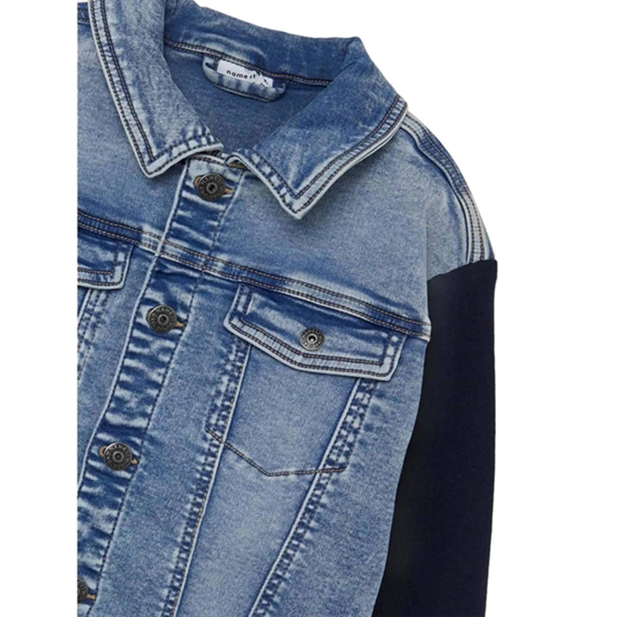 WaterResistantCoating Party outfit Name it Light Blue Denim Dae Sweat Denim Jacket