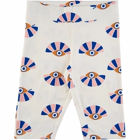 Everyday Style Elastic Band THE NEW White Swan Eye AOP Galiea Cycle Shorts