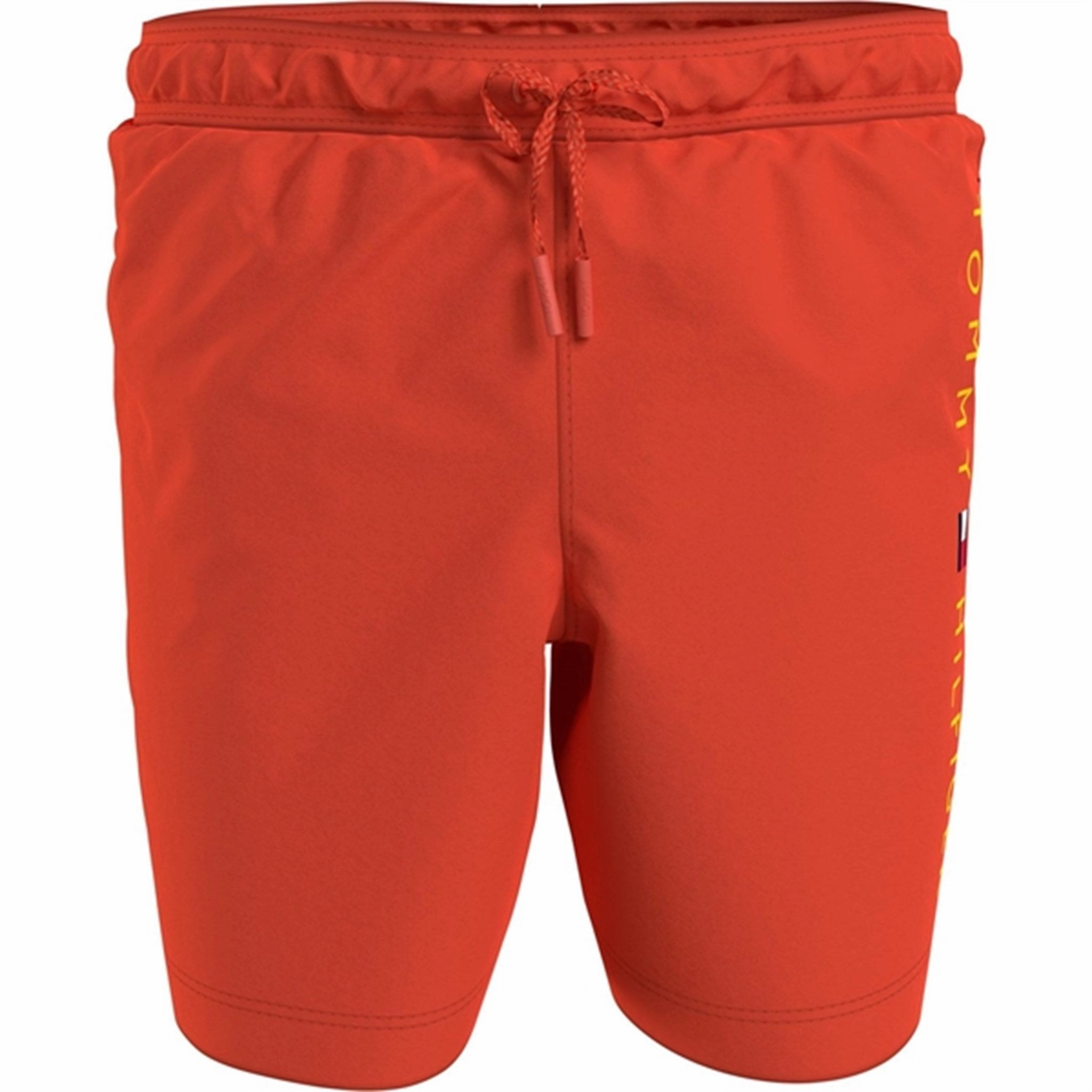 Earthy-Tone Quick Fasten Buckles Tommy Hilfiger Medium Drawstring Swim Shorts Deep Orange