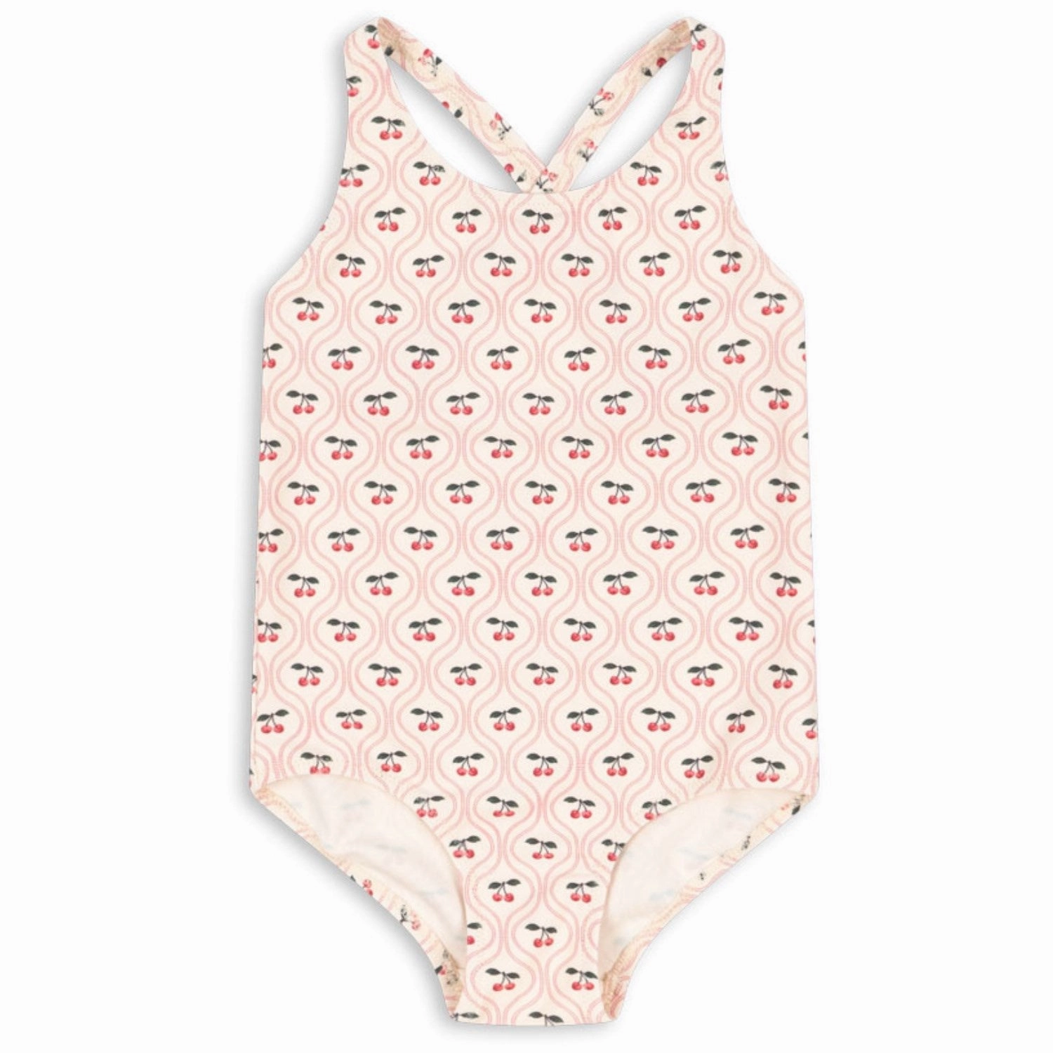 Konges Sl?jd Cherry Pink Motif Merle Swimsuit Grs Playful Vibes Coastal Fun