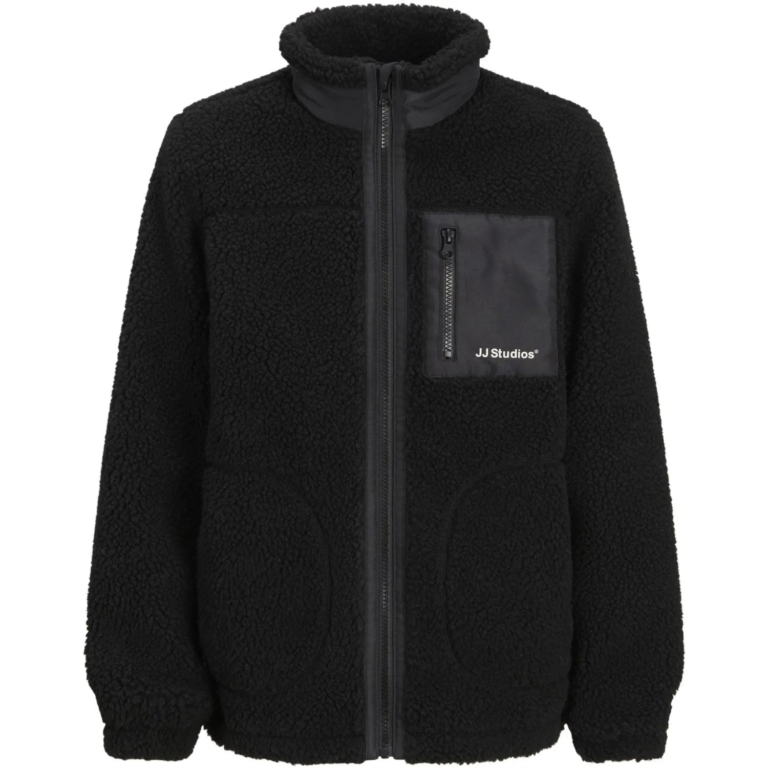Jack & Jones Junior Black Jjesoho Teddy Jacket Sn Jnr Lightweight Layer