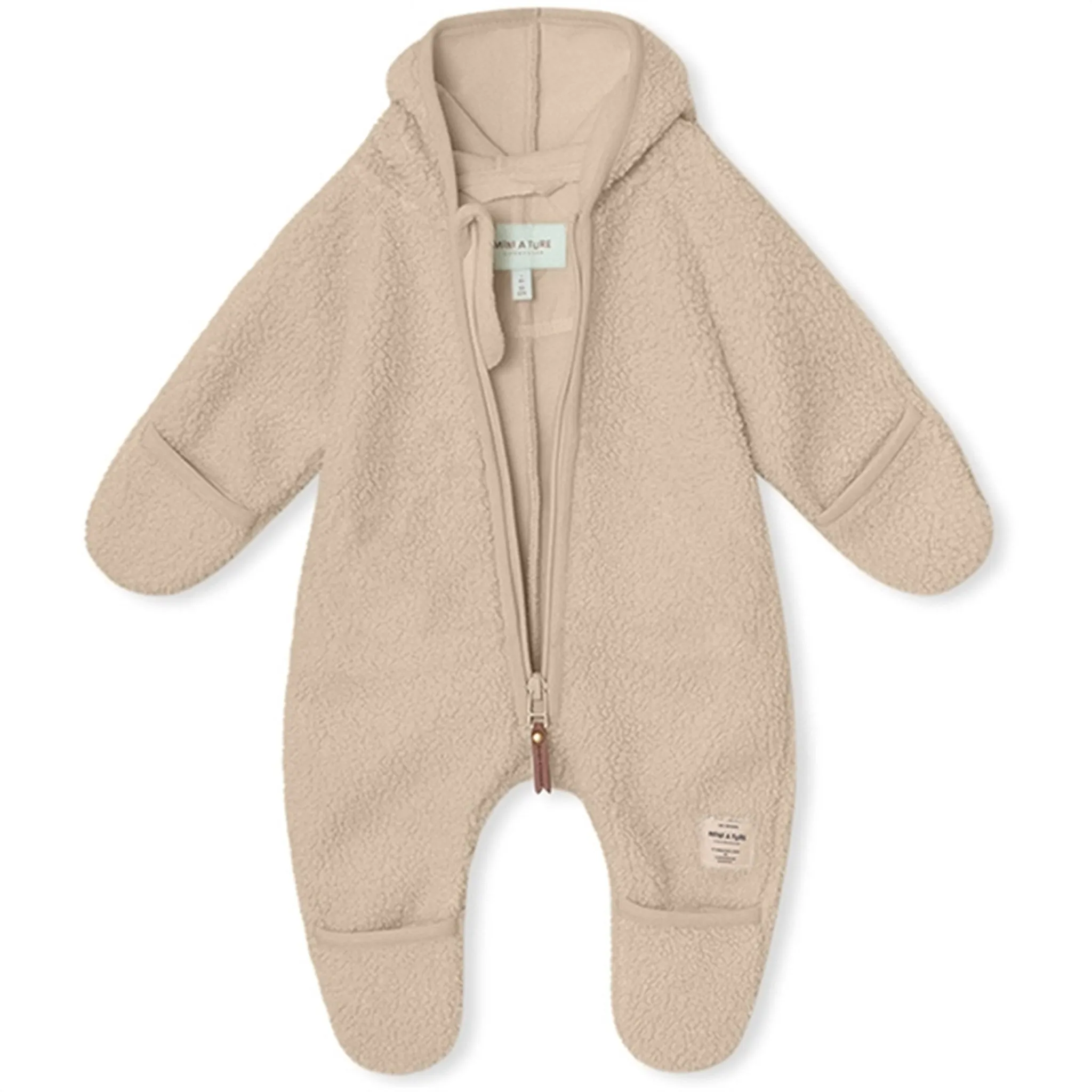 MINI A TURE ADEL Fleece Driving Suit Sesame Mix-And-Match Sustainable-Lining