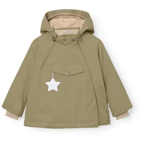 Mini A ture Aloe Green Matwang Fleece Lined Winter Jacket. GRS Prevent windy