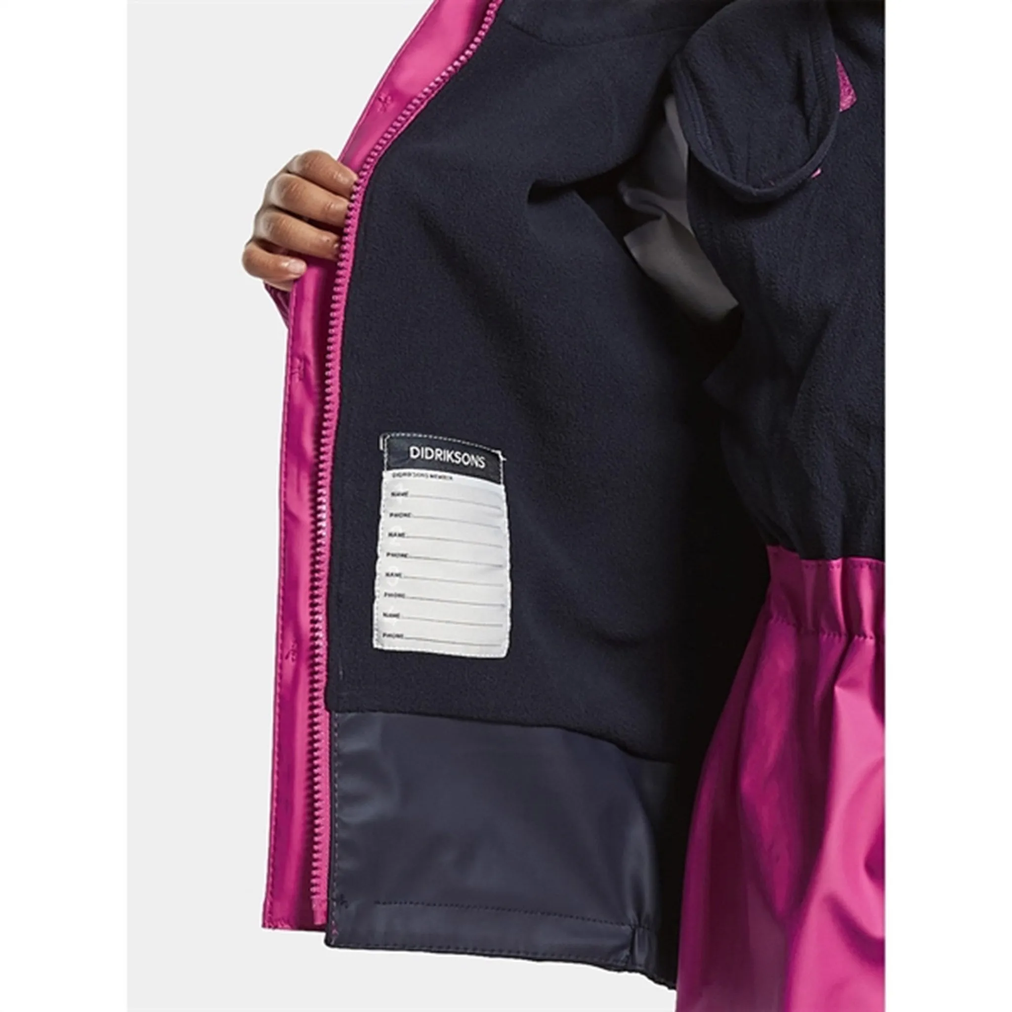 Didriksons Boardman Kids Plastic Pink Rain Set Layered Look Storm Function