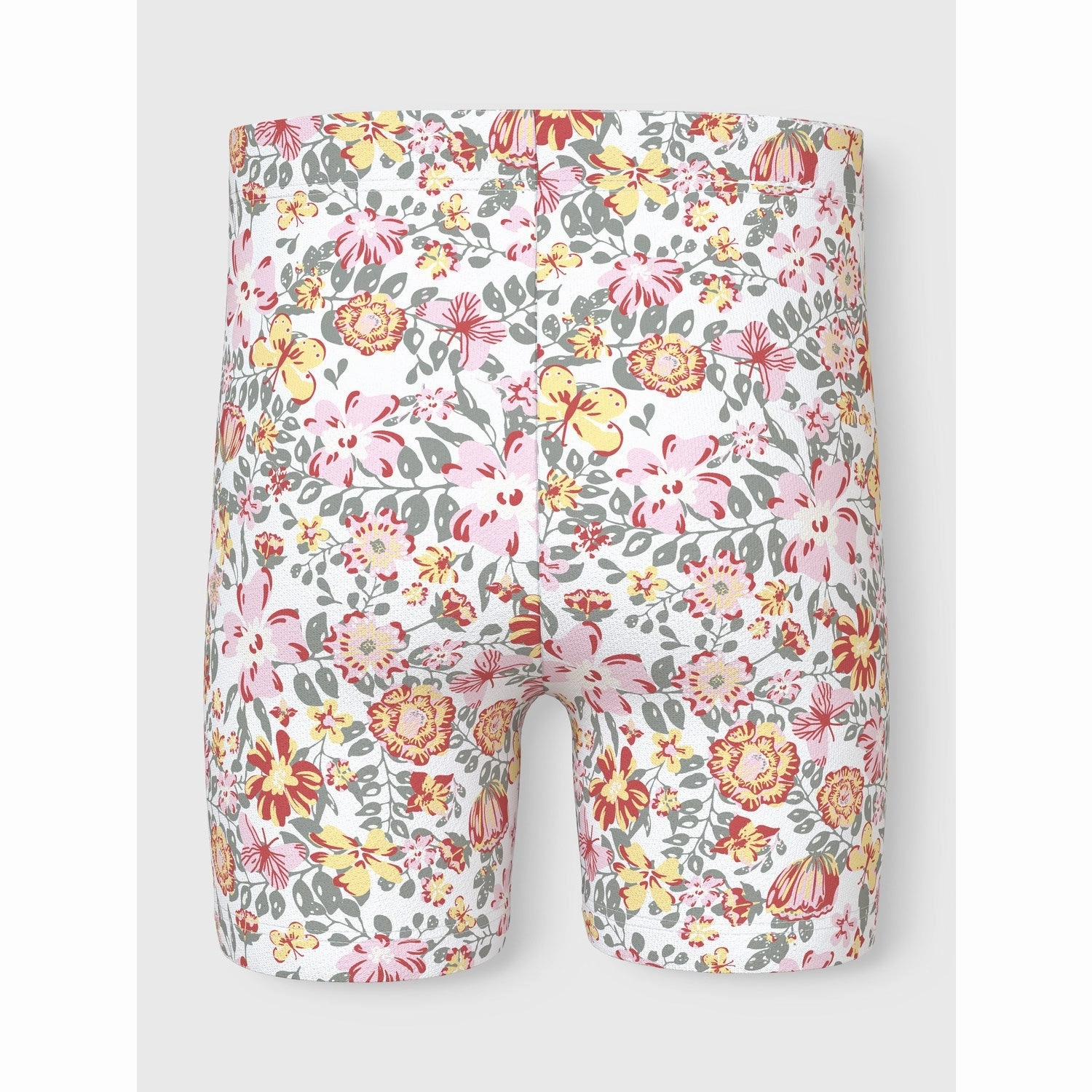 Name It Bright White Yellow Flower Vayo Short Leggings Running Gear Chic Design