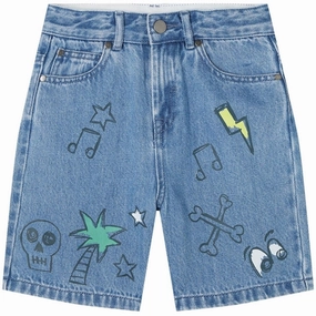 Stella McCartney Blue Shorts Anti Pilling Technology