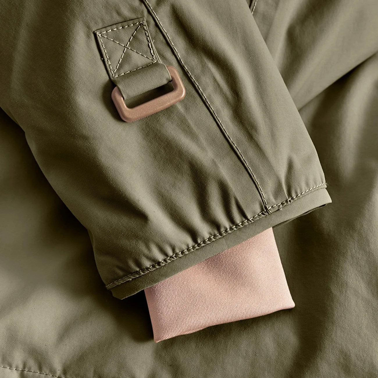 Ventilated Back Stylish-design Mini A ture Olive night Wang Fleece Winter Jacket