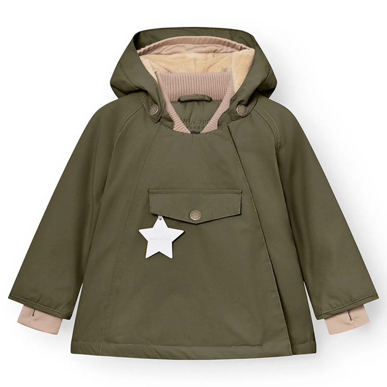 Imagine Warm and Cozy Mini A ture Olive night Wang Fleece Winter Jacket