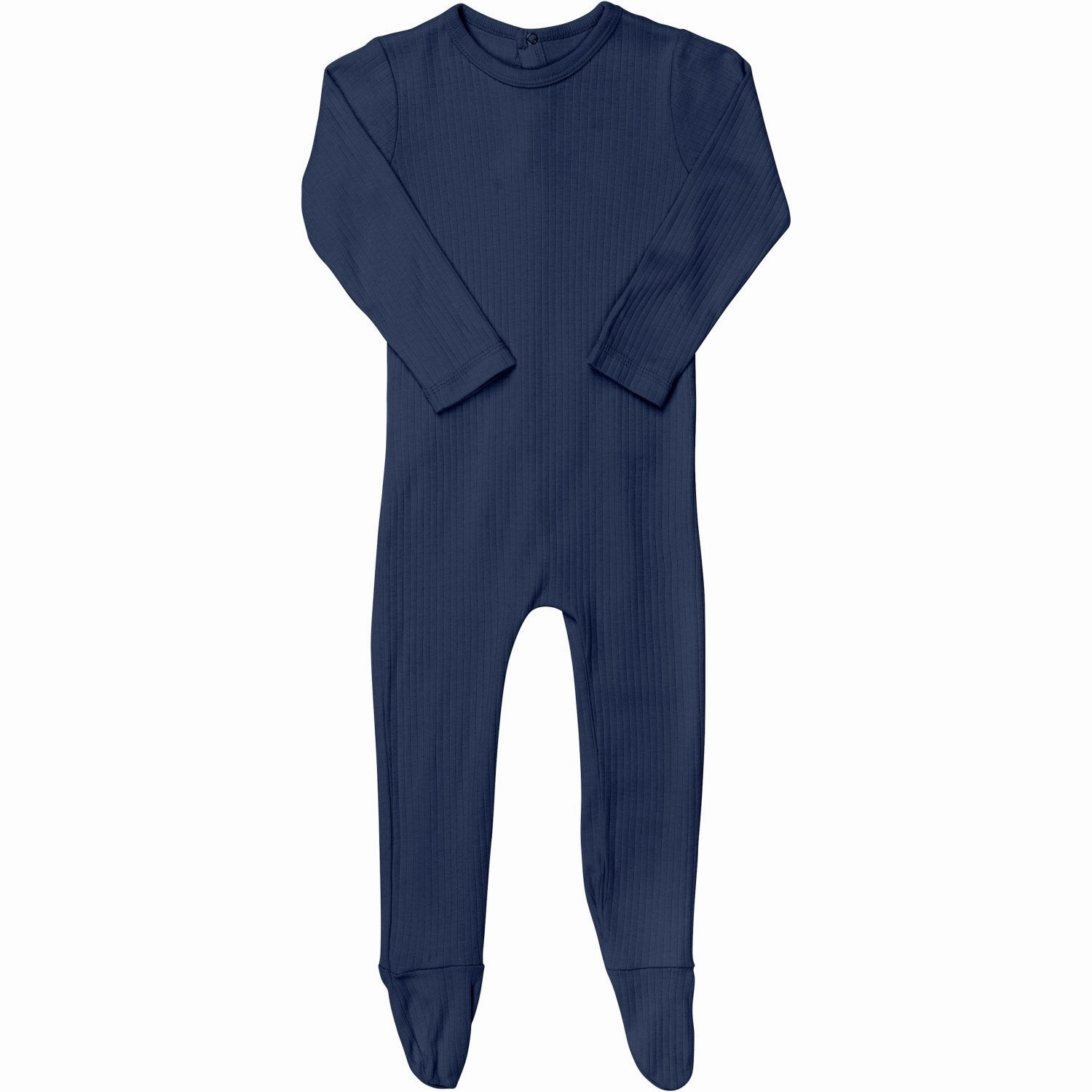 COPENHAGEN COLORS Navy Rib Jersey Full Body W. Back Opening Charming Dynamic Unique Traveler