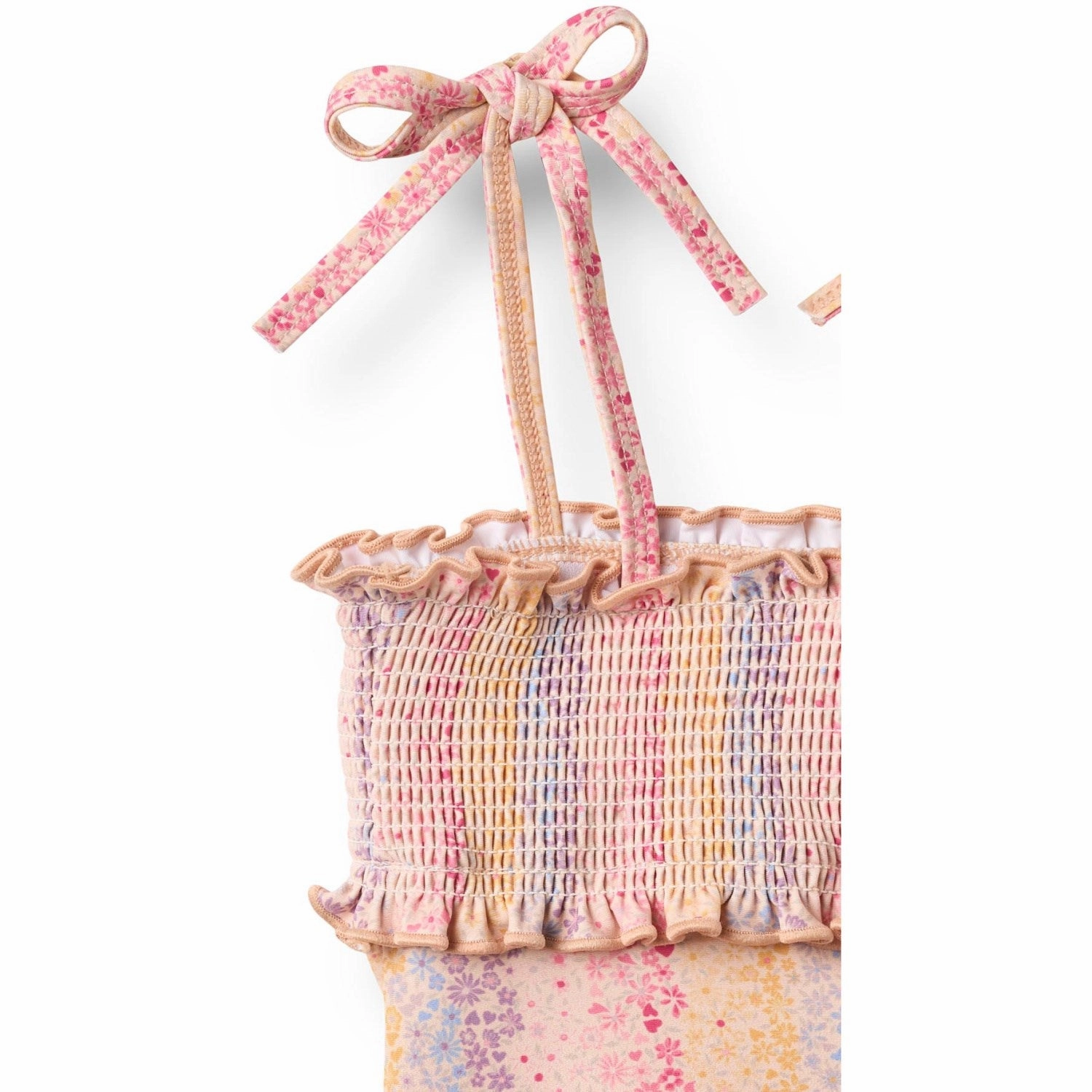 Compression Fit Tumblr Control Support Wheat Multi Rainbow Swimsuit Selma