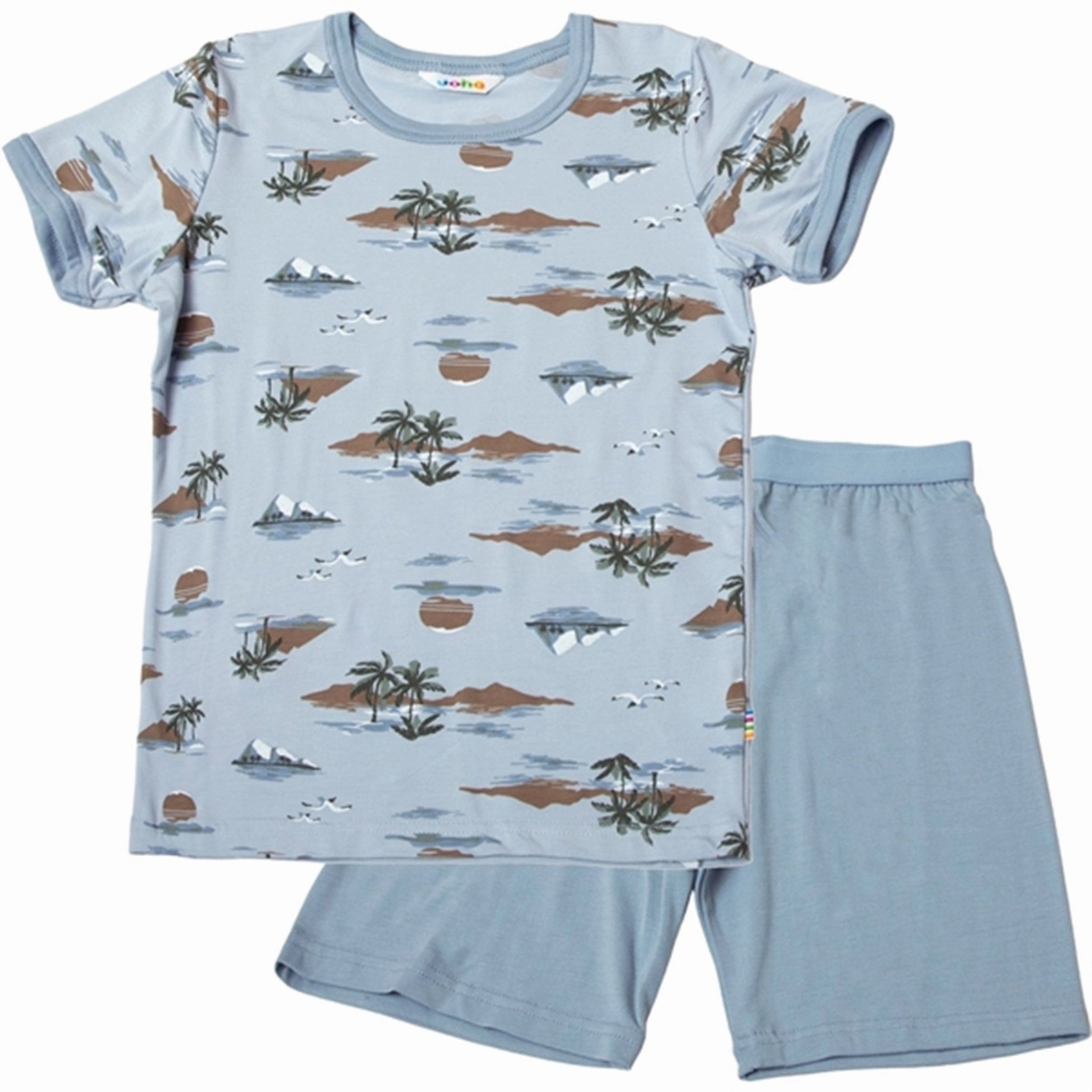 Joha Bamboo Blue AOP Pyjamas Soft Against