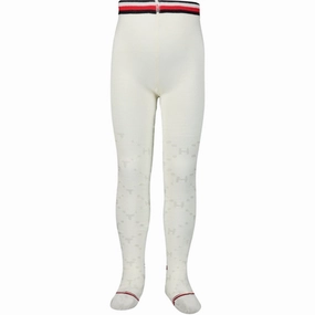 Tommy Hilfiger Kids Tights Off White Affordable