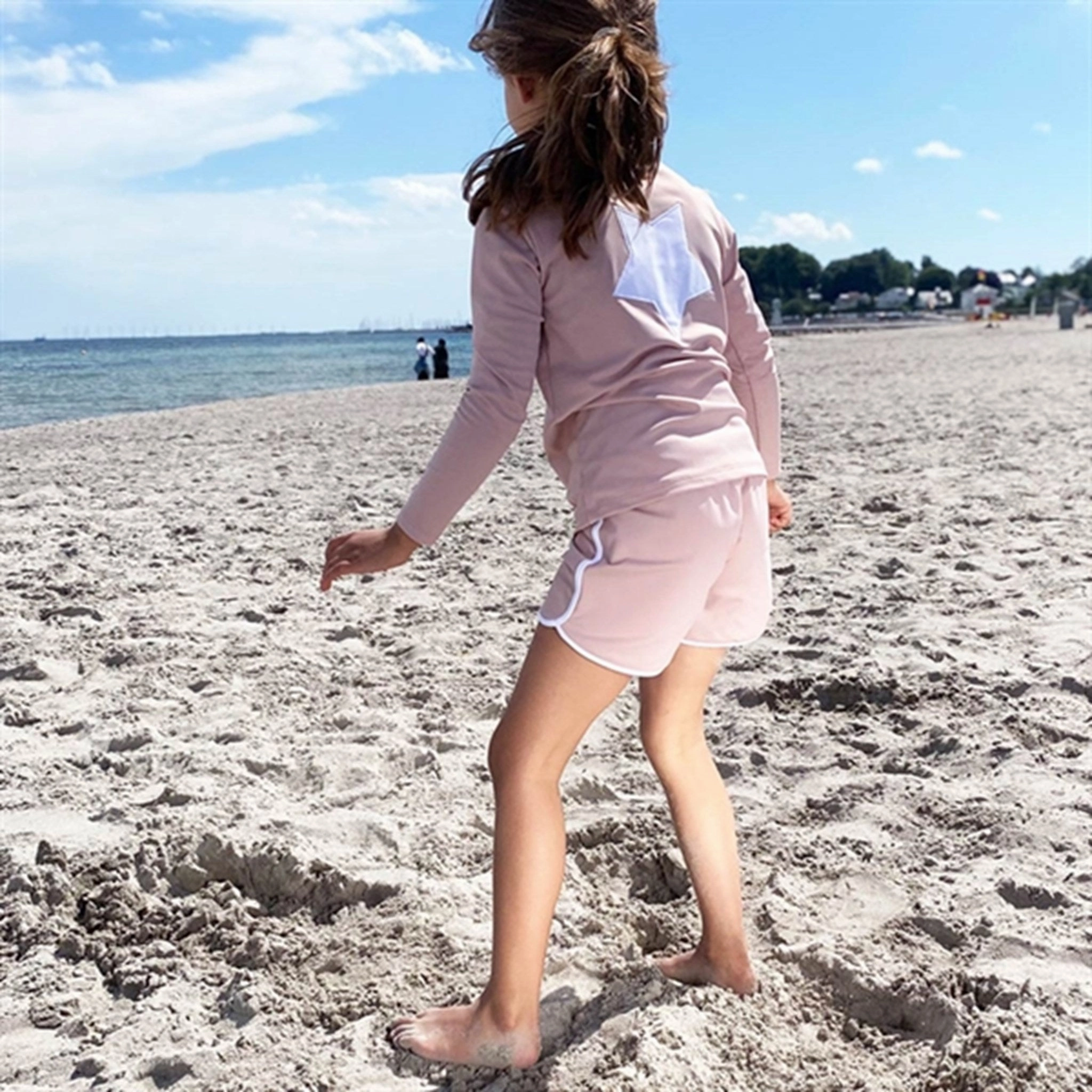 Multi Pocket Design Water Lover Petit Crabe Rose Nude Etoile Star UV Shirt with Zipper