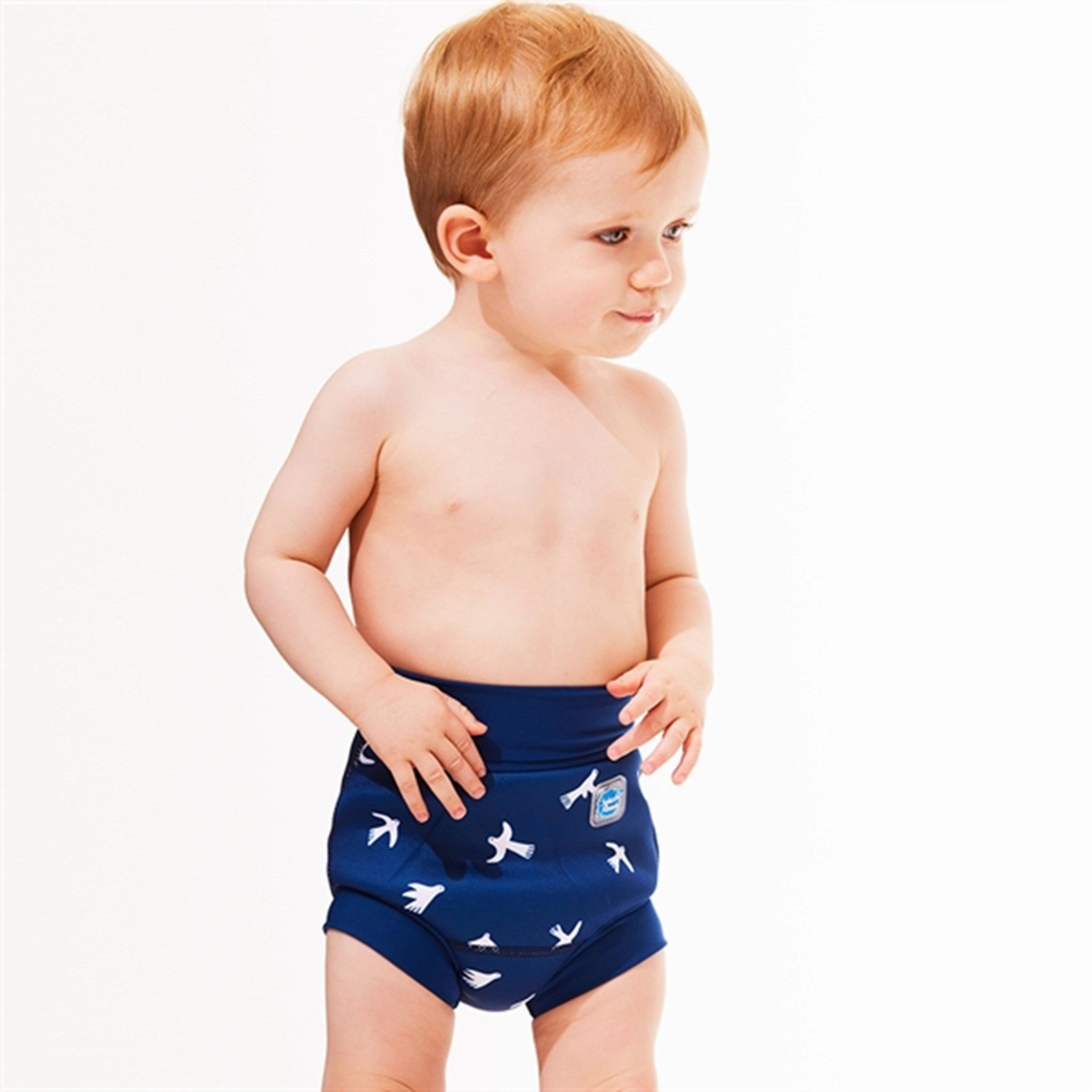 Splash About Happy Nappy White Birds Quick Adjust Drawstring Summer Adventure