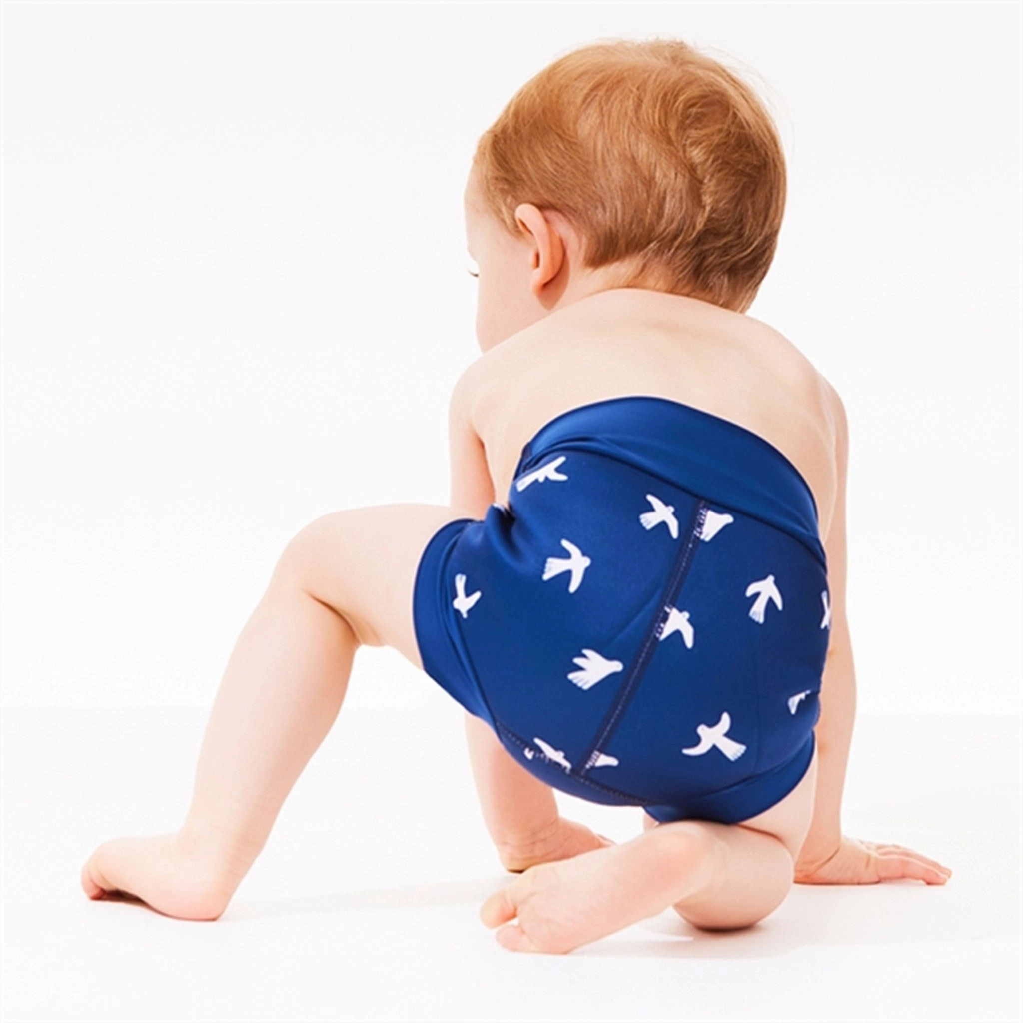 Anti Chafing Seamless Edges Splash About Happy Nappy White Birds