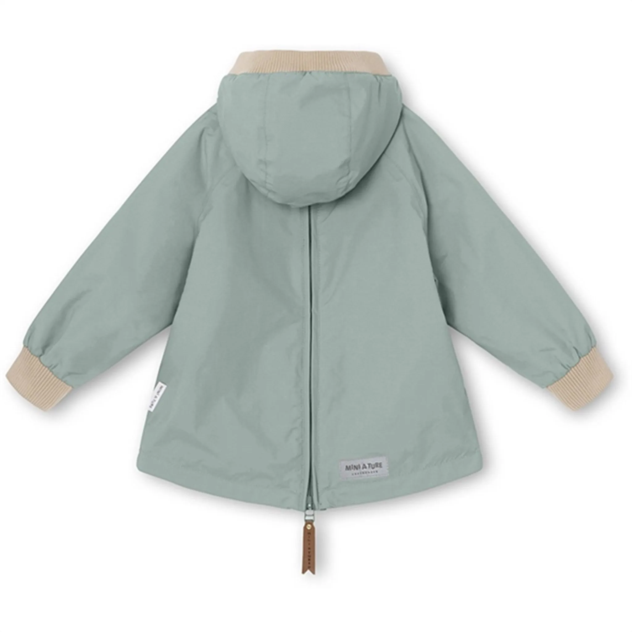 Waterproof Wear Flexible Shoulder Panels MINI A TURE Baby Vito Spring Anorak w/Fleece Lining Gray Mist