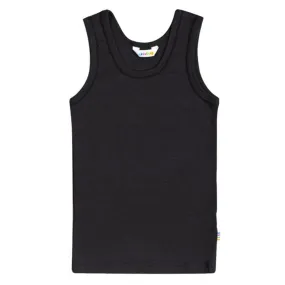 Joha Undershirt Wool/Silk w. Fringe Black High stretchability