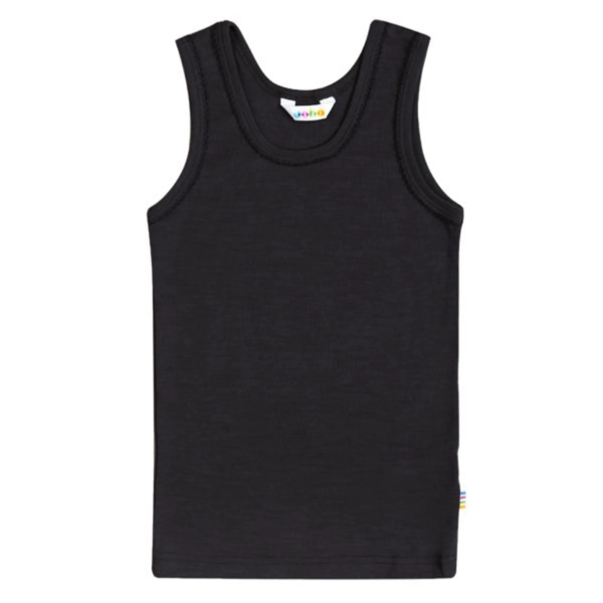 Joha Undershirt Wool/Silk w. Fringe Black High stretchability