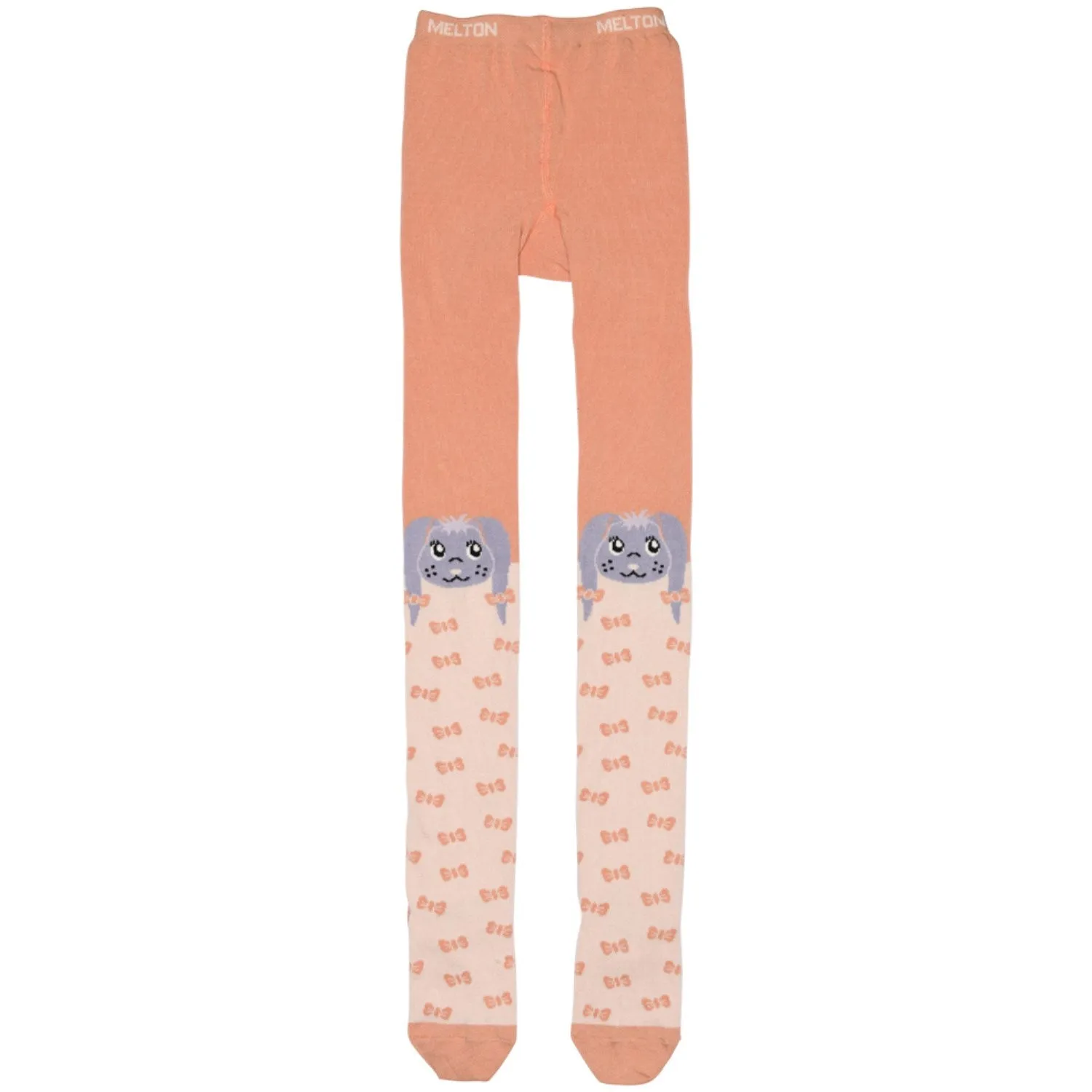 MELTON Peach Pink Rabbit tights Capri Animal-print-style-attribute