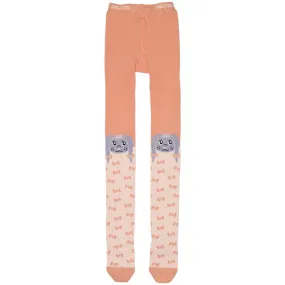 MELTON Peach Pink Rabbit tights Capri Animal-print-style-attribute