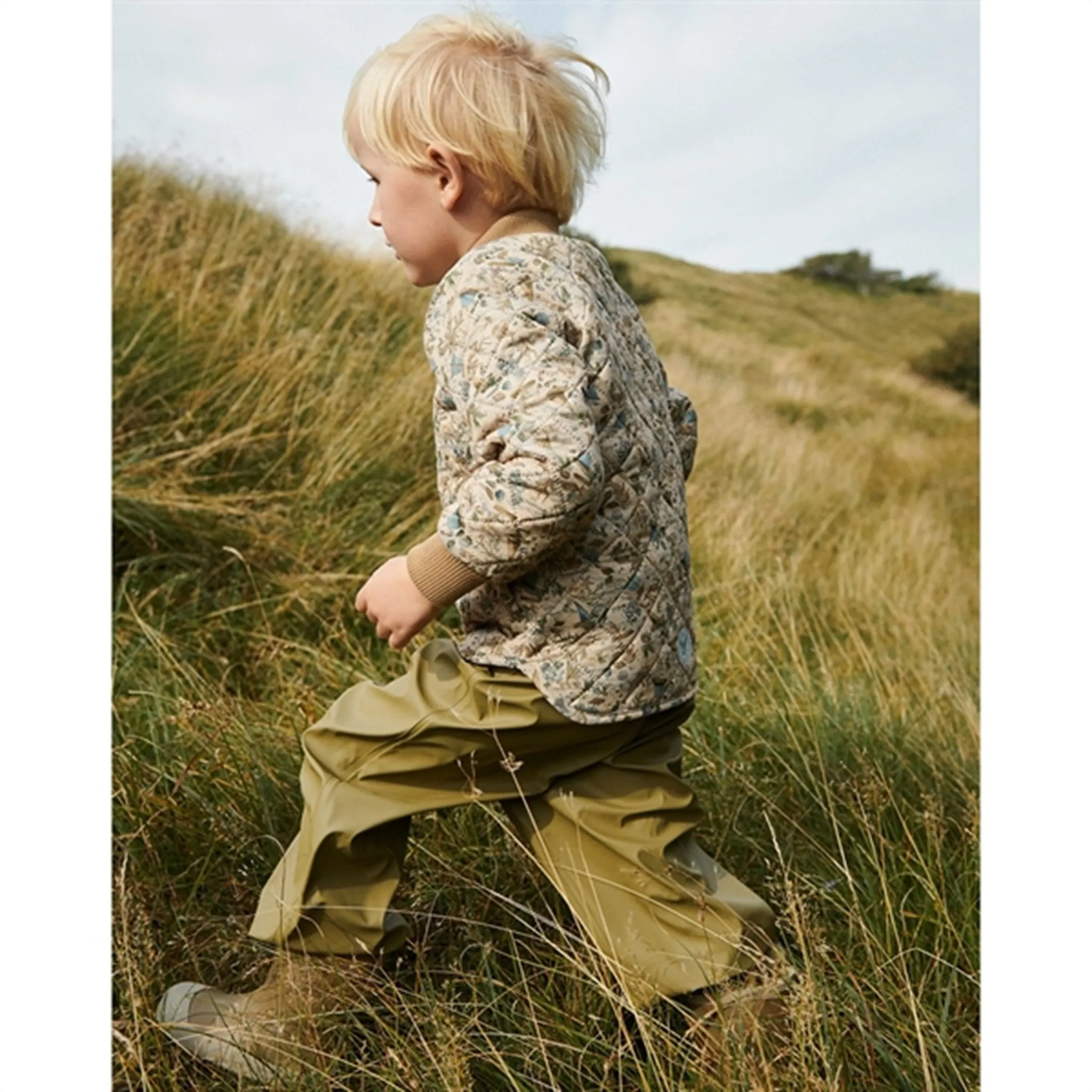 Wheat Thermo Clam Beach Jacket Loui Tonal-Stitching Trendy weekend shirt