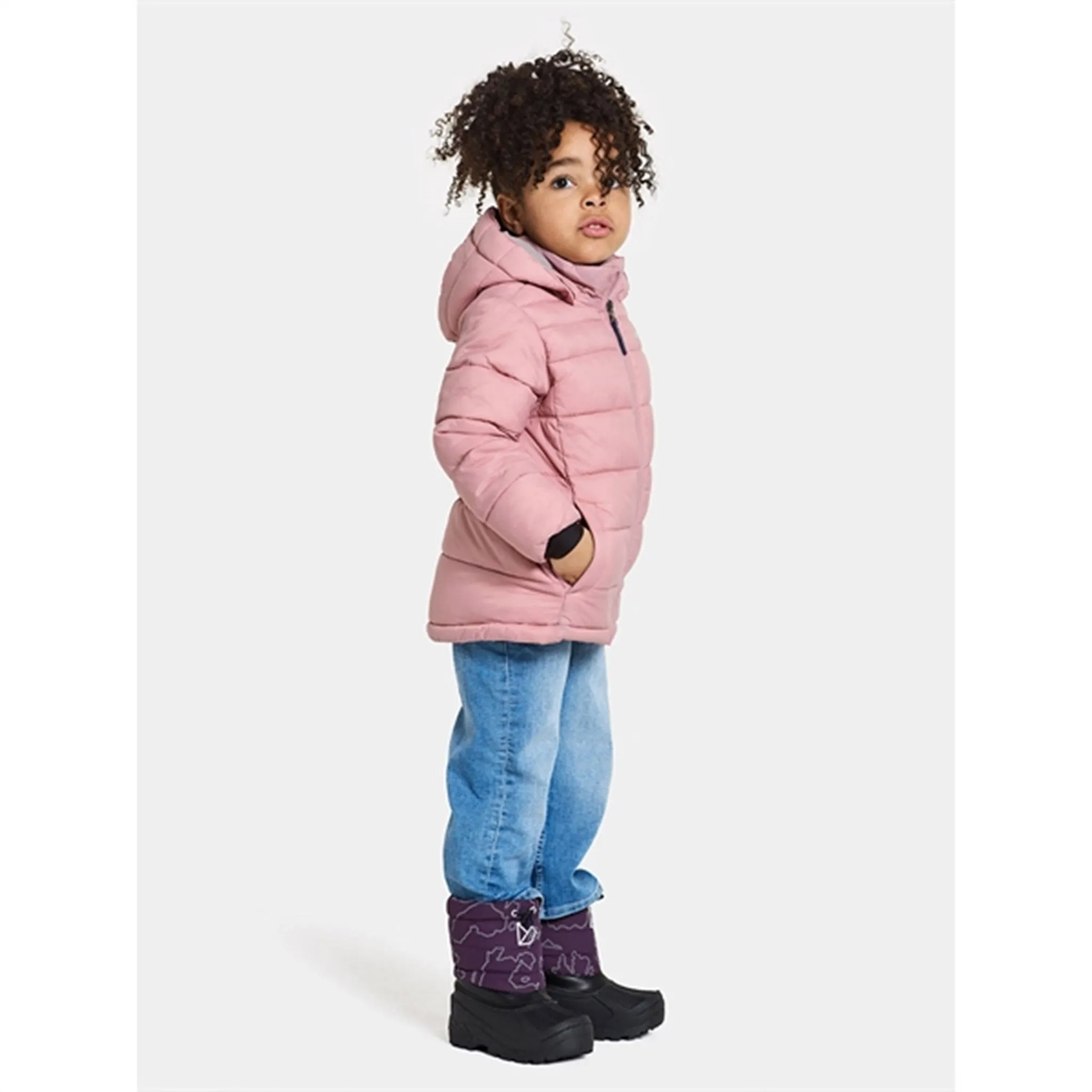 Button-Cuff Petite-Size Didriksons Soft Pink Rodi Kids 2 Jacket
