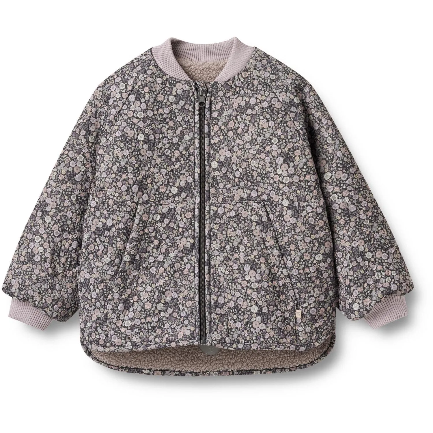 Beaded-Sleeve Versatile everyday shirt Wheat Black Sea Flowers Reversible Thermo Jacket Lake