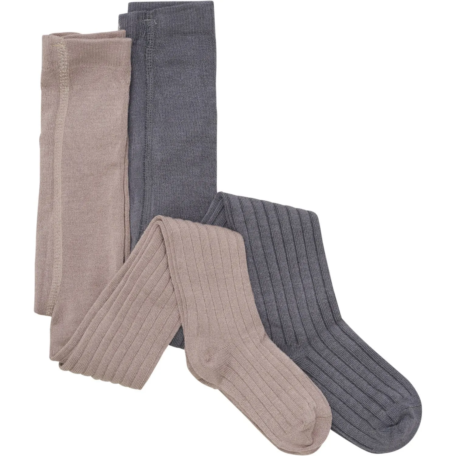 Minymo Goat Tights Rib 2-Pack Full-length Party-dress-attribute