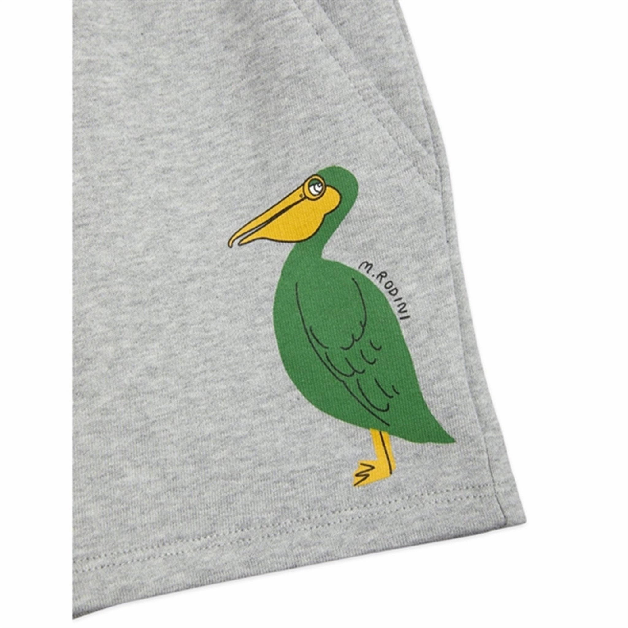 Mini Rodini Pelican Sweatshorts Grey Melange Gloves Neutral Tones