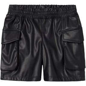 Name It Black Sianina Cargo Shorts Smooth Texture athletic clothing