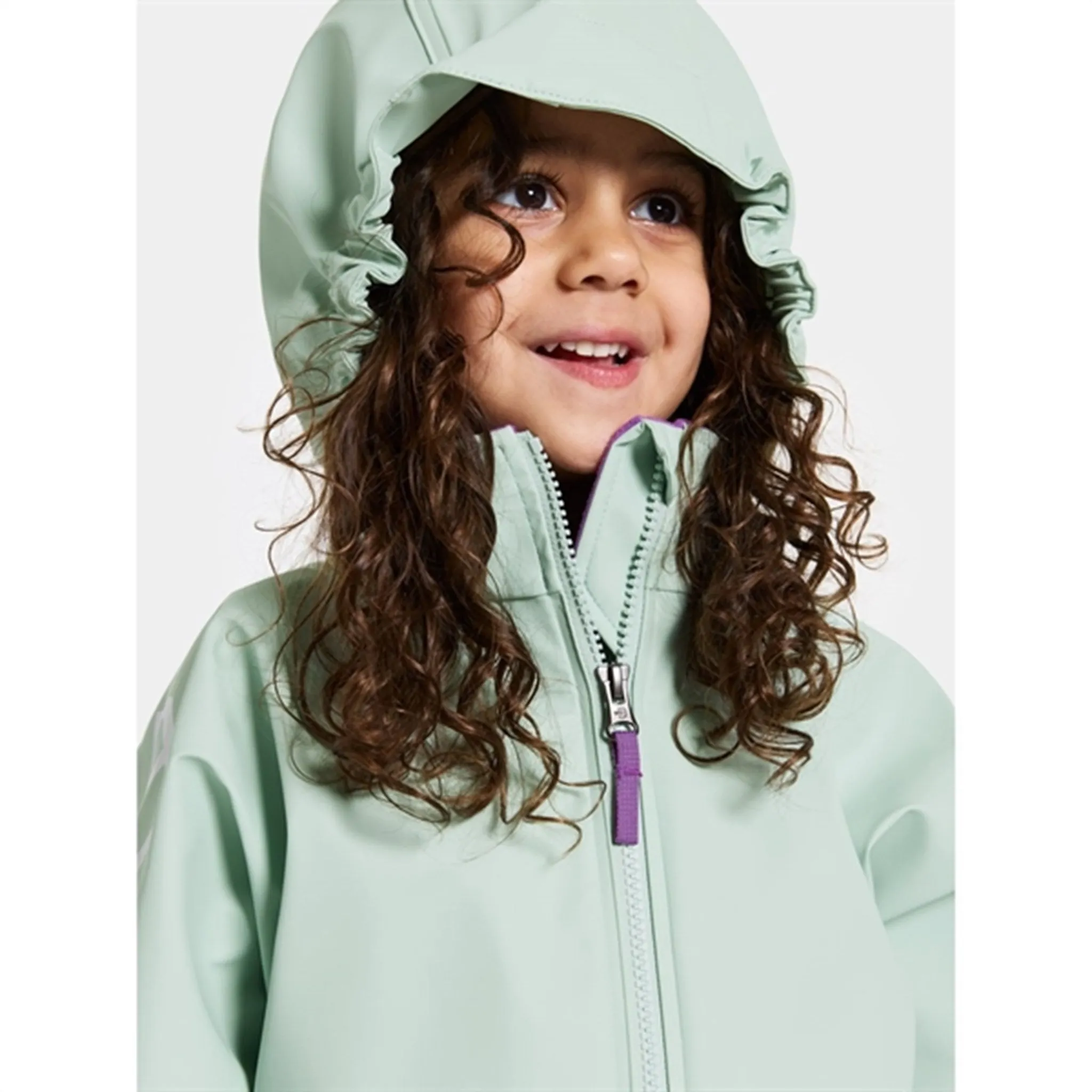 Resistant Outdoor Wear Didriksons Pale Mint Waterman Kids Rainwear