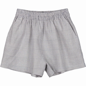Rubberized Waist Grip MarMar Linen Mini Check Pina Shorts