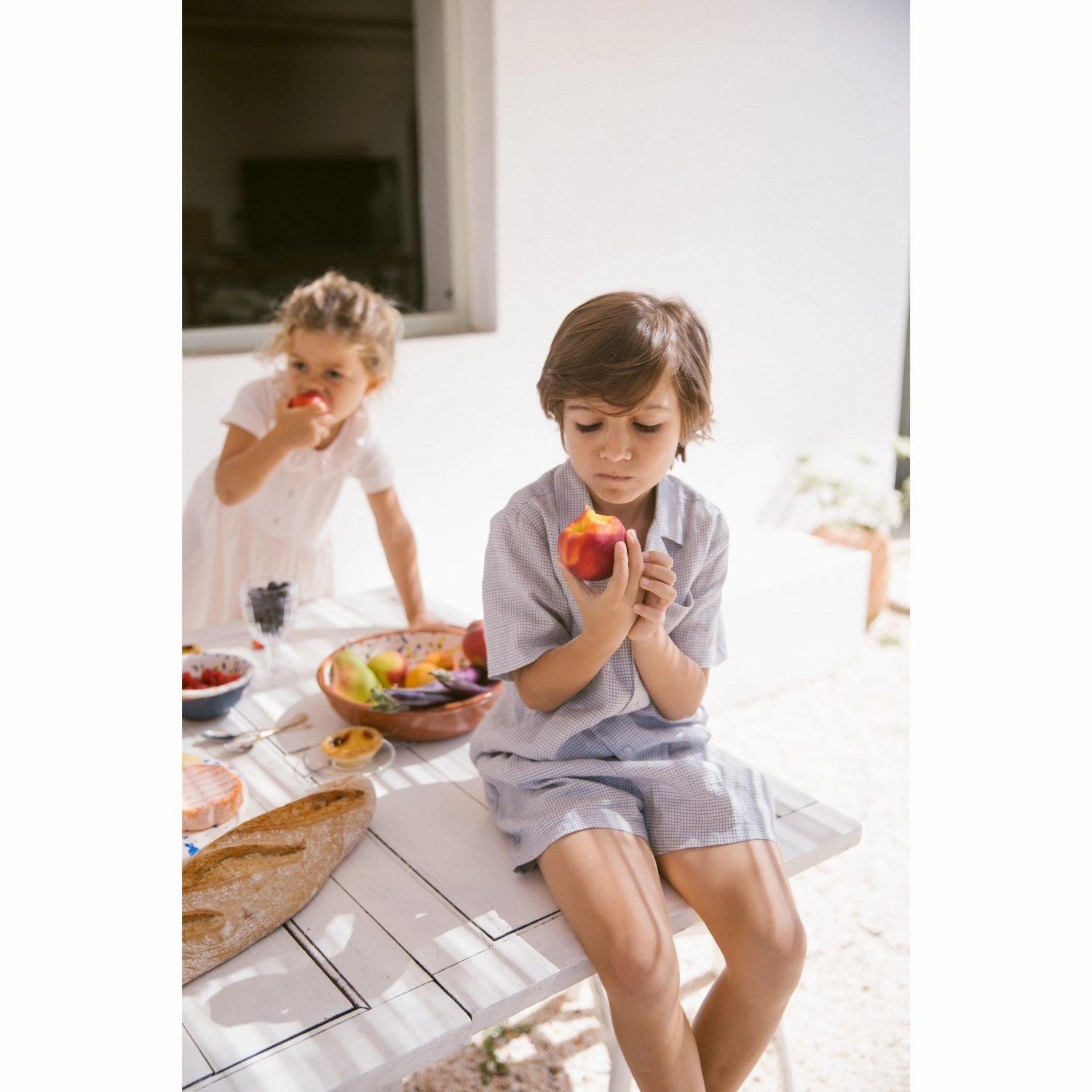 MarMar Linen Mini Check Pina Shorts Foldable style Soft touch finish