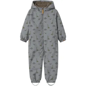 Lil'Atelier Ultimate Grey Dino Nmnlasnow10 Suit Aop 1Fo Lil Trendy button-down Hip-Flattering